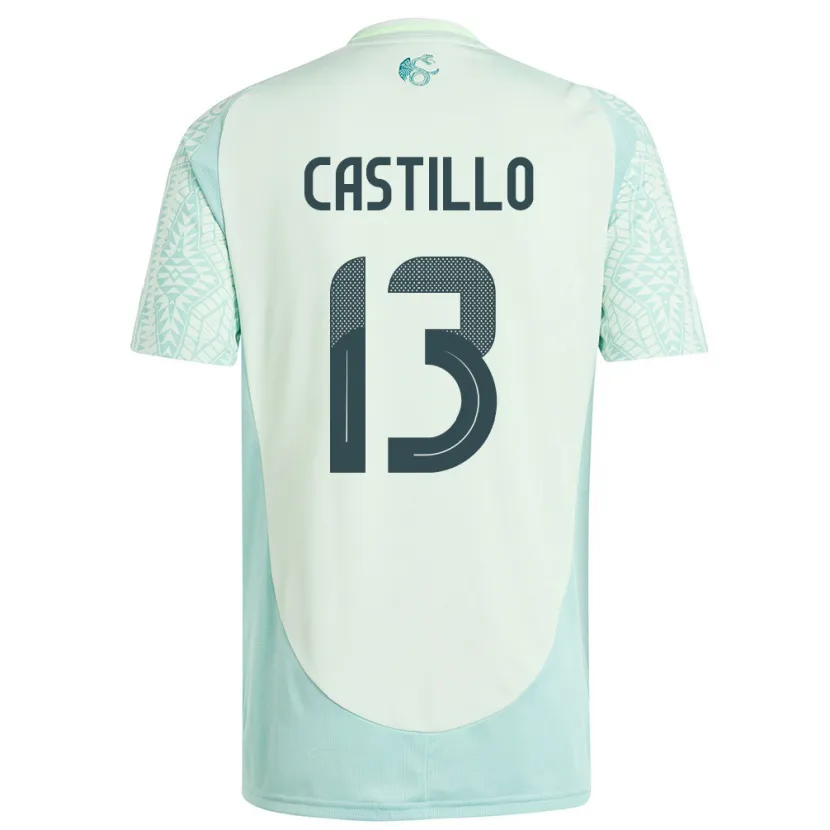 Danxen Kvinder Mexico Jose Castillo #13 Linen Grøn Udebane Spillertrøjer 24-26 Trøje T-Shirt