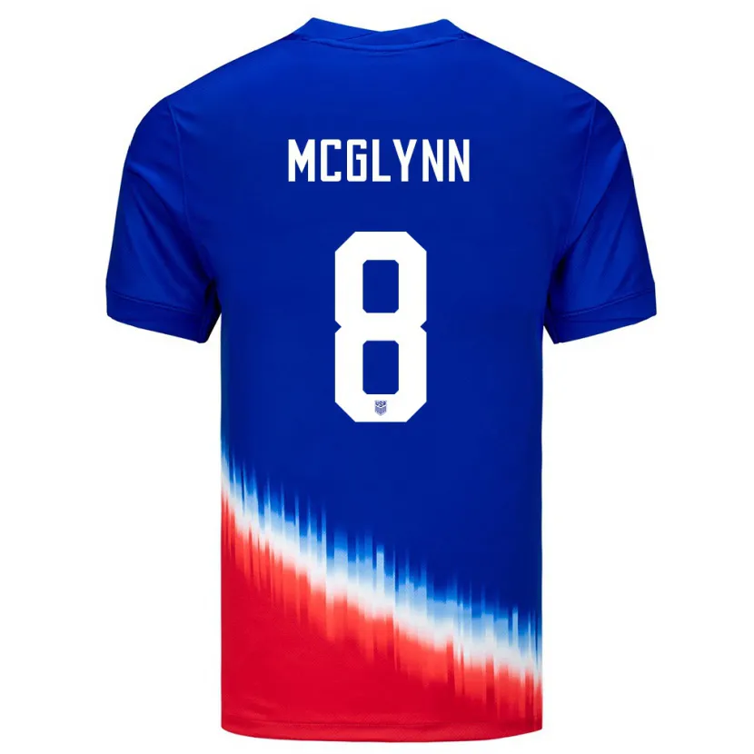 Danxen Kvinder Usa Jack Mcglynn #8 Blå Udebane Spillertrøjer 24-26 Trøje T-Shirt
