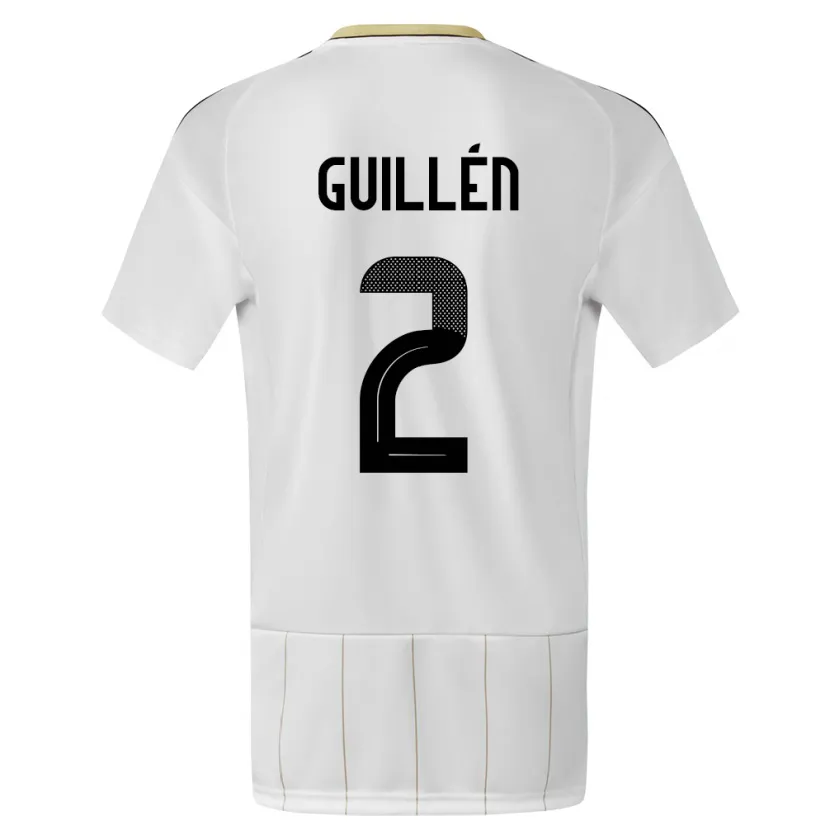 Danxen Kvinder Costa Rica Gabriela Guillen #2 Hvid Udebane Spillertrøjer 24-26 Trøje T-Shirt