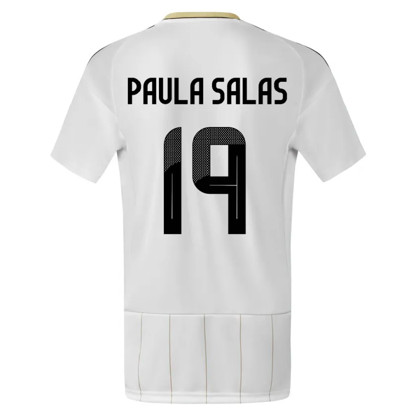 Danxen Kvinder Costa Rica Maria Paula Salas #19 Hvid Udebane Spillertrøjer 24-26 Trøje T-Shirt