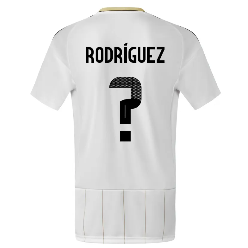 Danxen Kvinder Costa Rica Bradley Rodriguez #0 Hvid Udebane Spillertrøjer 24-26 Trøje T-Shirt