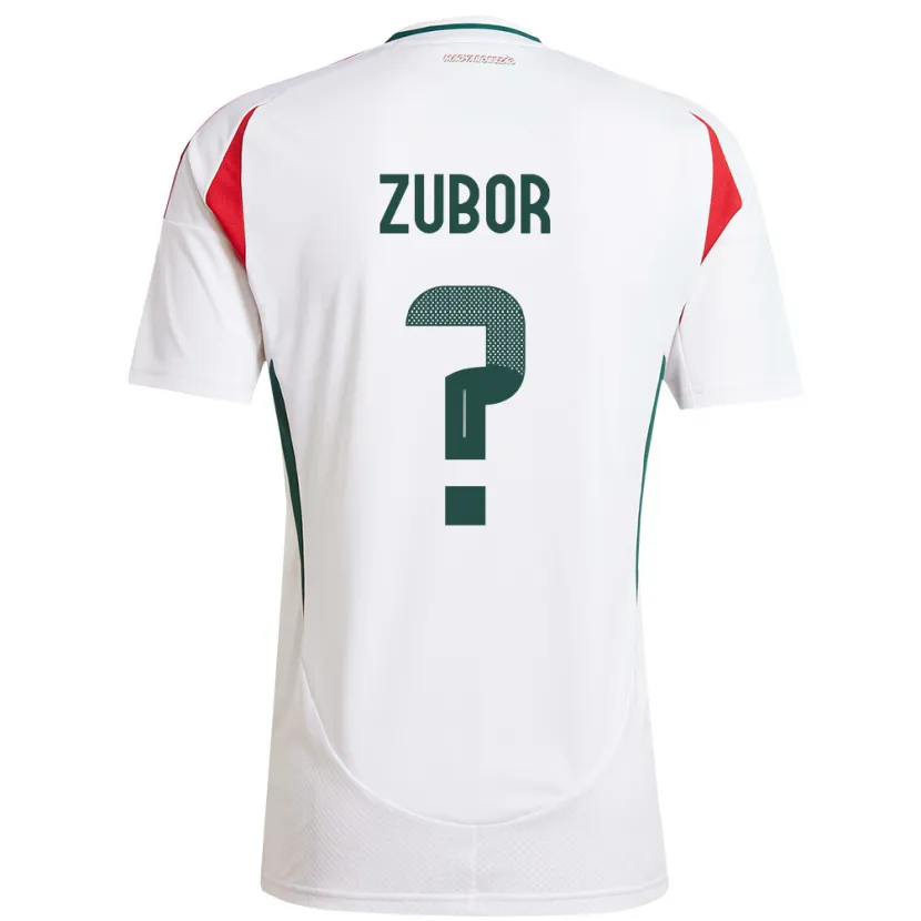 Danxen Kvinder Ungarn Ádám Zubor #0 Hvid Udebane Spillertrøjer 24-26 Trøje T-Shirt