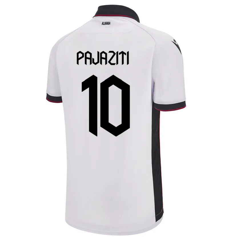Danxen Kvinder Albanien Adrion Pajaziti #10 Hvid Udebane Spillertrøjer 24-26 Trøje T-Shirt