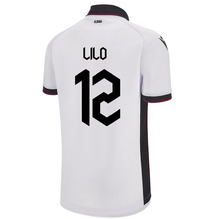 Danxen Kvinder Albanien Klidman Lilo #12 Hvid Udebane Spillertrøjer 24-26 Trøje T-Shirt