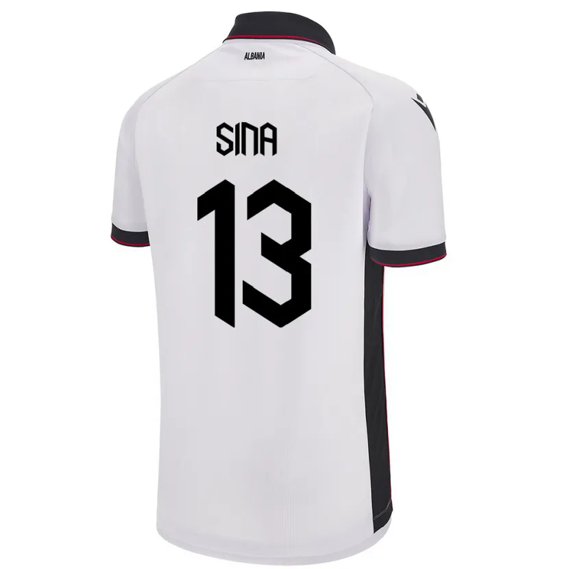 Danxen Kvinder Albanien Samuele Sina #13 Hvid Udebane Spillertrøjer 24-26 Trøje T-Shirt