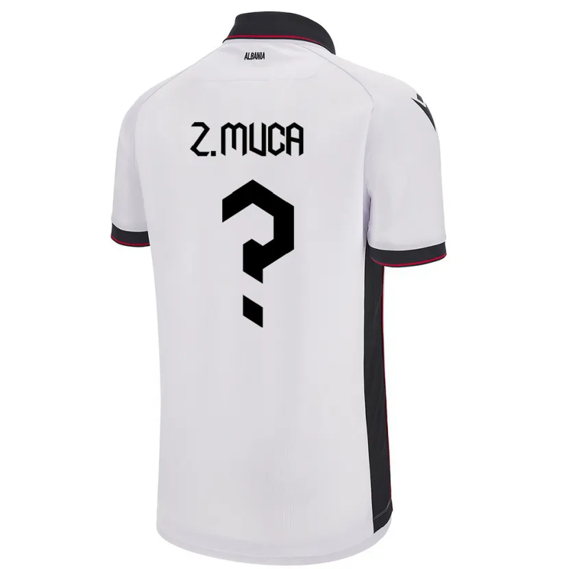 Danxen Kvinder Albanien Zylyf Muça #0 Hvid Udebane Spillertrøjer 24-26 Trøje T-Shirt