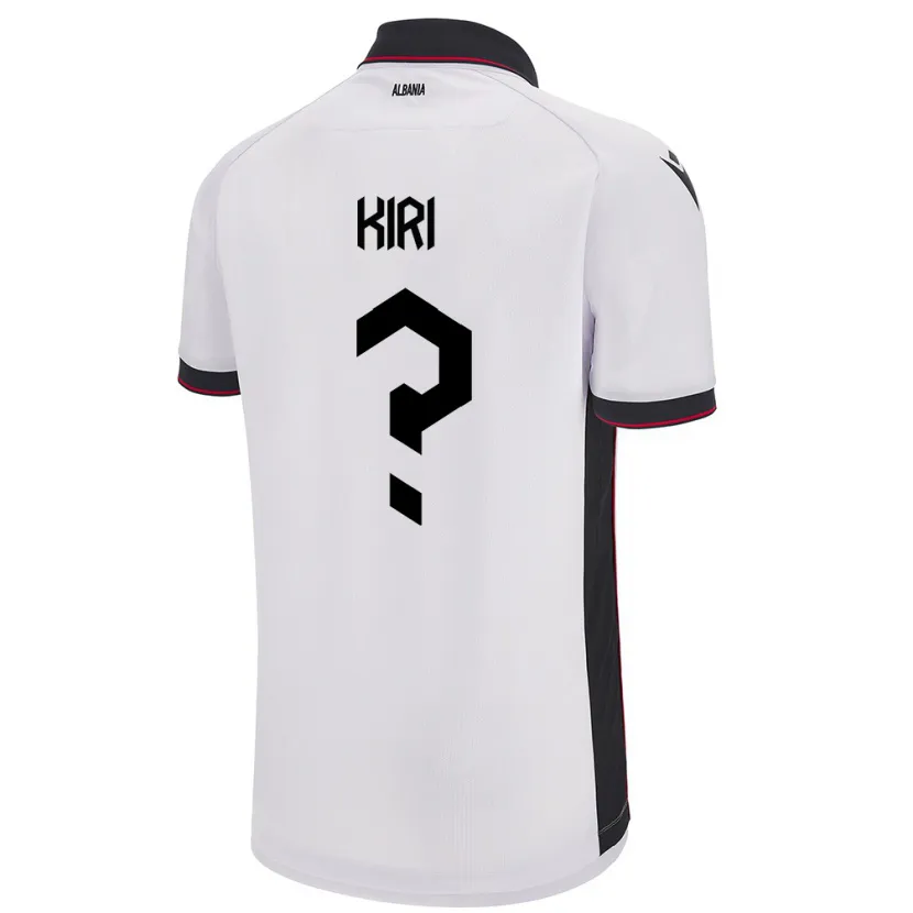 Danxen Kvinder Albanien Tomas Kiri #0 Hvid Udebane Spillertrøjer 24-26 Trøje T-Shirt