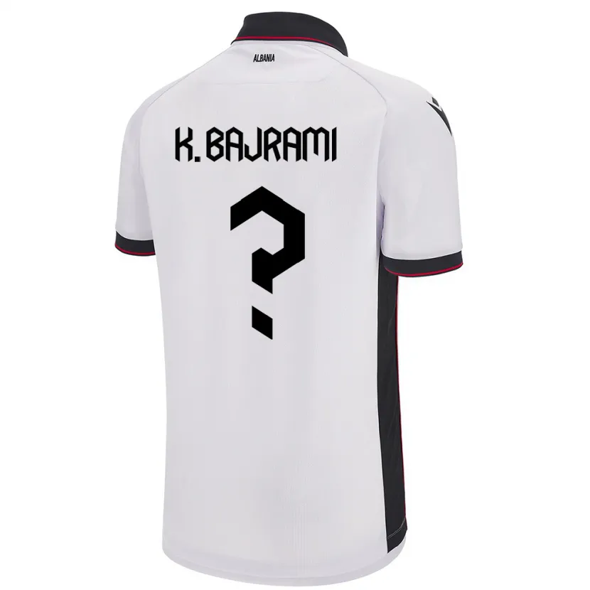Danxen Kvinder Albanien Klevi Bajrami #0 Hvid Udebane Spillertrøjer 24-26 Trøje T-Shirt