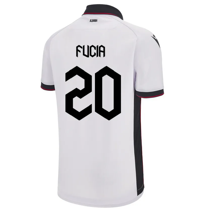 Danxen Kvinder Albanien Bora Fucia #20 Hvid Udebane Spillertrøjer 24-26 Trøje T-Shirt