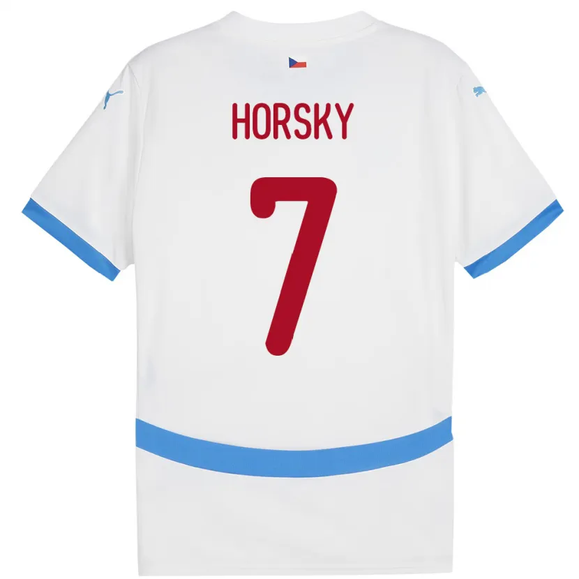 Danxen Kvinder Tjekkiet Filip Horsky #7 Hvid Udebane Spillertrøjer 24-26 Trøje T-Shirt