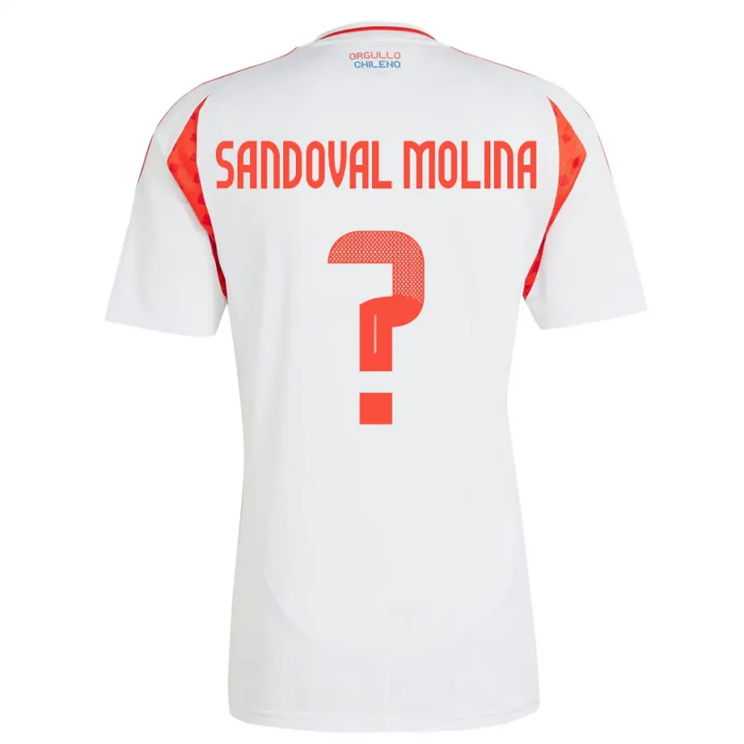 Danxen Kvinder Chile Mario Sandoval Molina #0 Hvid Udebane Spillertrøjer 24-26 Trøje T-Shirt