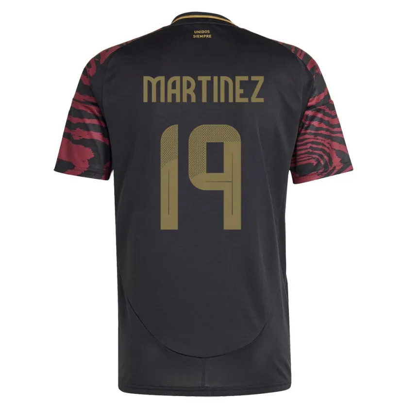 Danxen Kvinder Peru Nahomi Martínez #19 Sort Udebane Spillertrøjer 24-26 Trøje T-Shirt
