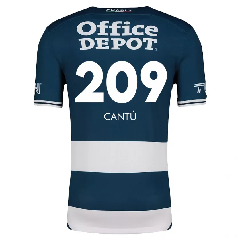 Danxen Børn Juan Cantú #209 Blå Hvid Hjemmebane Spillertrøjer 2024/25 Trøje T-Shirt