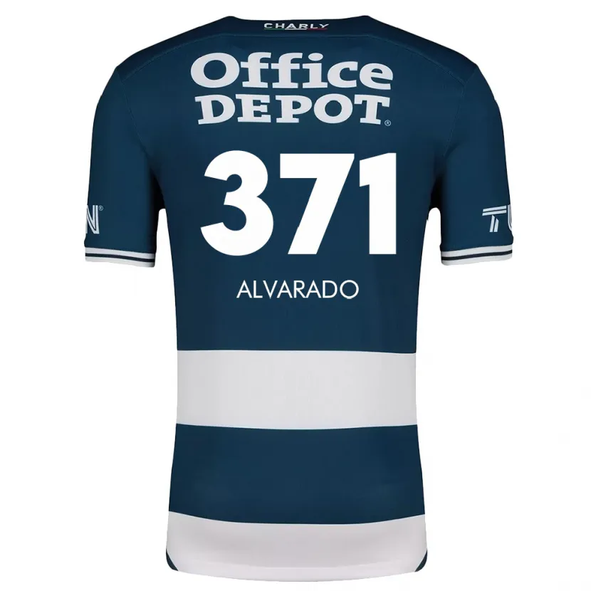 Danxen Børn Brandon Alvarado #371 Blå Hvid Hjemmebane Spillertrøjer 2024/25 Trøje T-Shirt