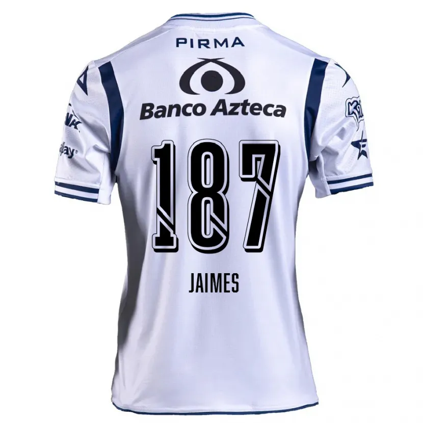 Danxen Børn Tristhan Jaimes #187 Hvid Marineblå Hjemmebane Spillertrøjer 2024/25 Trøje T-Shirt
