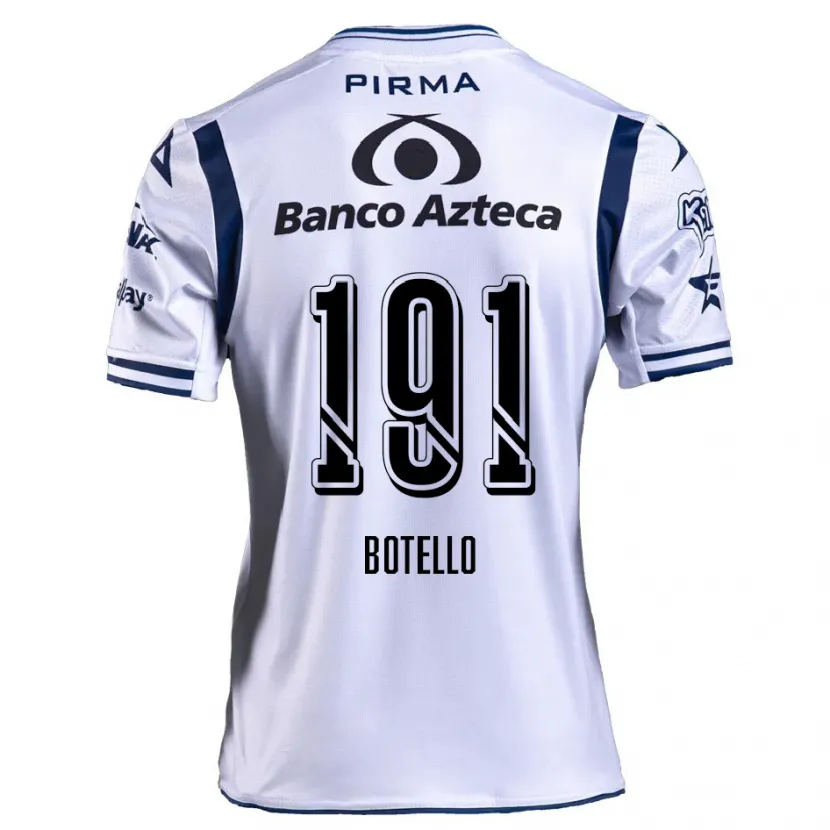 Danxen Børn Octavio Botello #191 Hvid Marineblå Hjemmebane Spillertrøjer 2024/25 Trøje T-Shirt