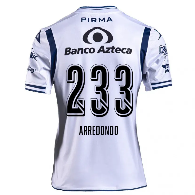 Danxen Børn Ángel Arredondo #233 Hvid Marineblå Hjemmebane Spillertrøjer 2024/25 Trøje T-Shirt