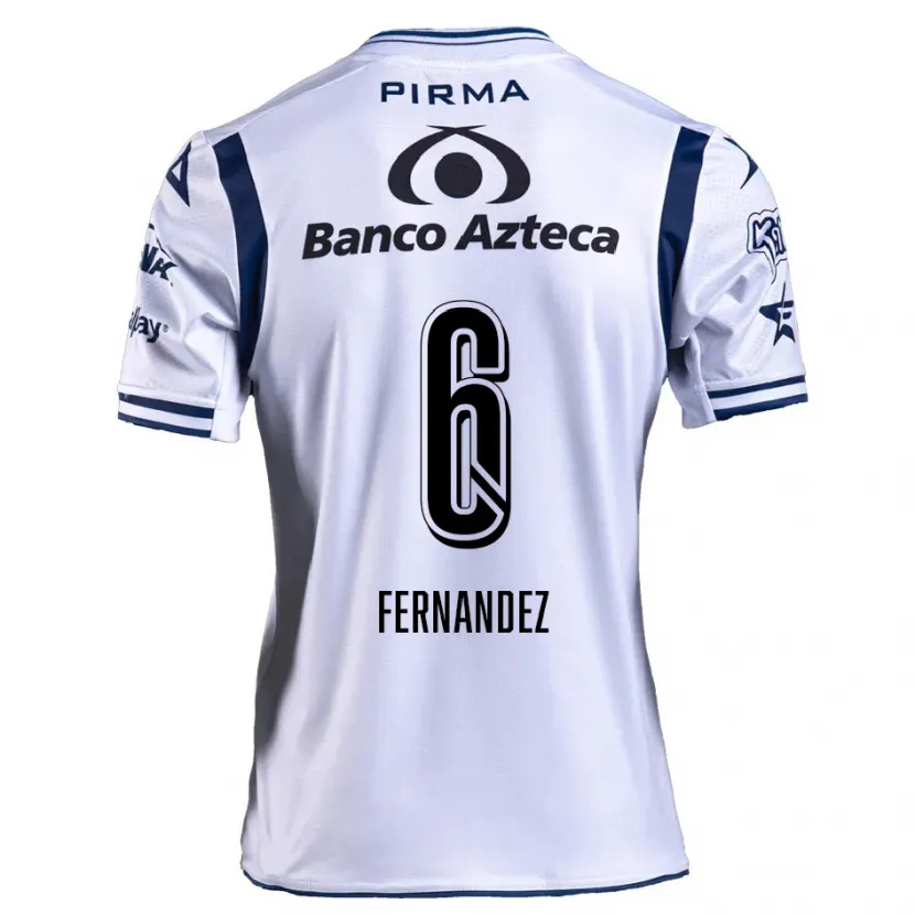 Danxen Børn Liliana Fernández #6 Hvid Marineblå Hjemmebane Spillertrøjer 2024/25 Trøje T-Shirt