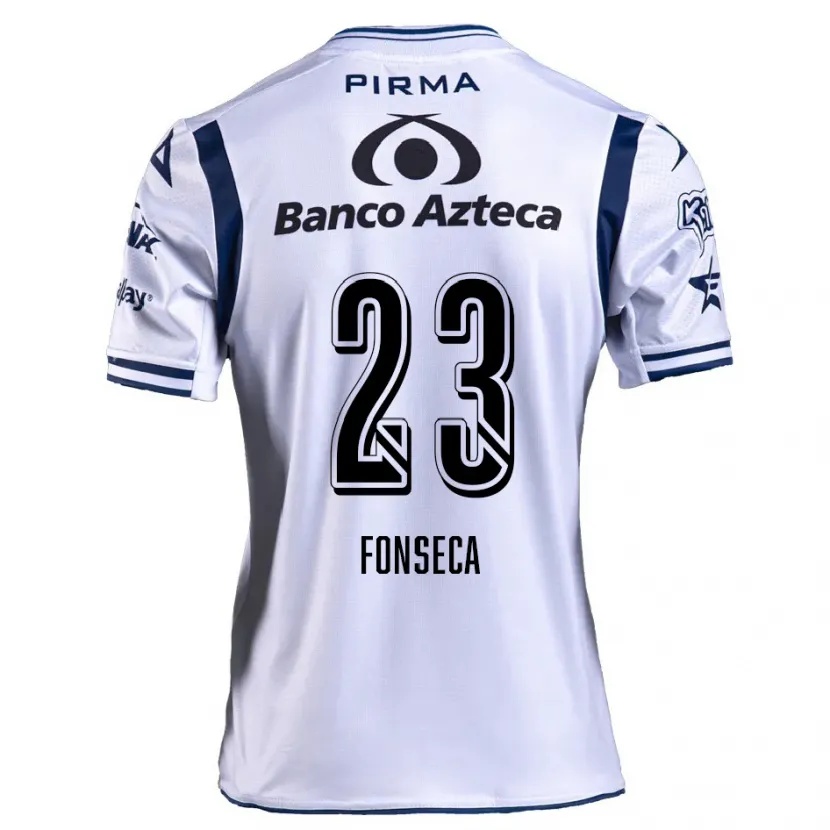 Danxen Børn Camila Fonseca #23 Hvid Marineblå Hjemmebane Spillertrøjer 2024/25 Trøje T-Shirt