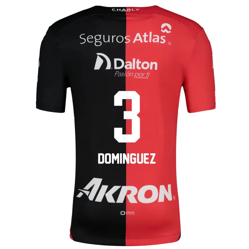 Danxen Børn Idekel Domínguez #3 Rød Sort Hjemmebane Spillertrøjer 2024/25 Trøje T-Shirt