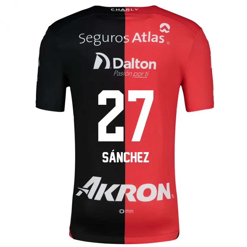 Danxen Børn Antonio Sánchez #27 Rød Sort Hjemmebane Spillertrøjer 2024/25 Trøje T-Shirt