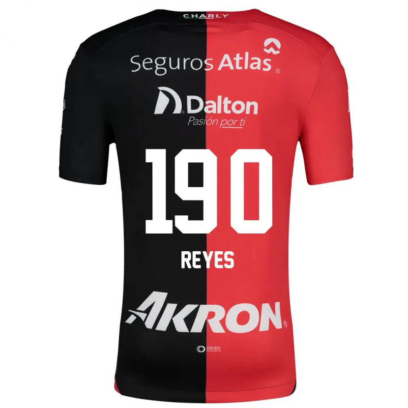 Danxen Børn Óscar Reyes #190 Rød Sort Hjemmebane Spillertrøjer 2024/25 Trøje T-Shirt