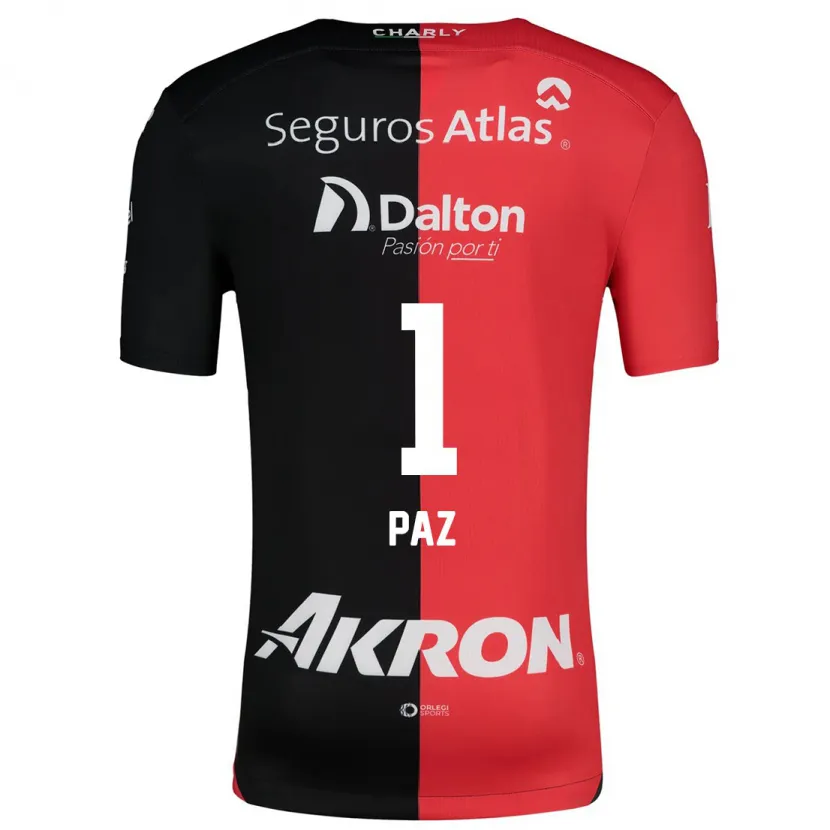 Danxen Børn Ana Gabriela Paz #1 Rød Sort Hjemmebane Spillertrøjer 2024/25 Trøje T-Shirt