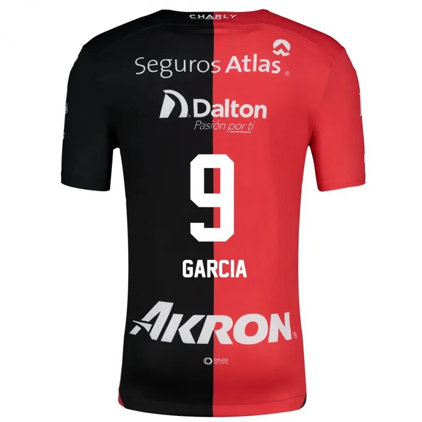 Danxen Børn Marcia García #9 Rød Sort Hjemmebane Spillertrøjer 2024/25 Trøje T-Shirt