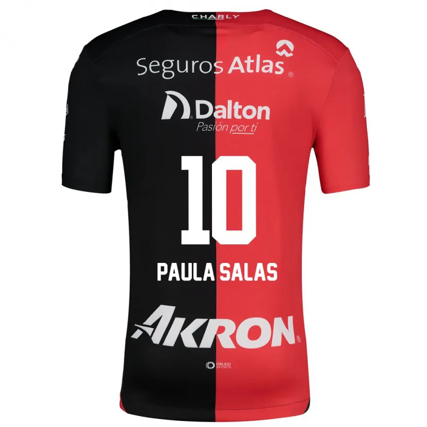 Danxen Børn María Paula Salas #10 Rød Sort Hjemmebane Spillertrøjer 2024/25 Trøje T-Shirt