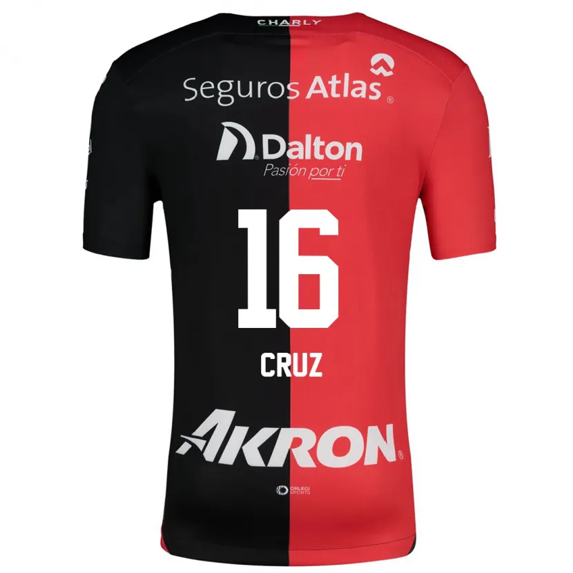 Danxen Børn Daniela Cruz #16 Rød Sort Hjemmebane Spillertrøjer 2024/25 Trøje T-Shirt