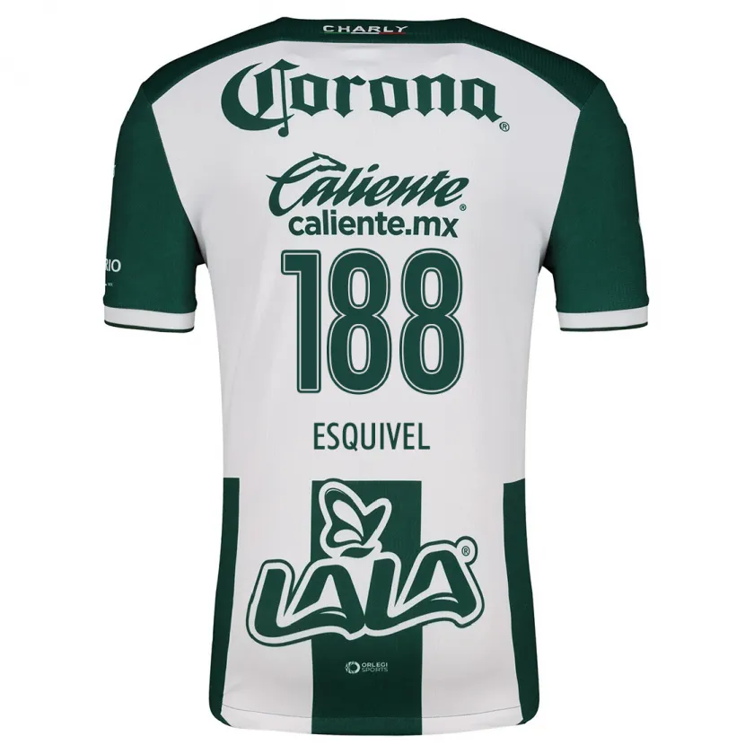 Danxen Børn Bruno Esquivel #188 Grøn Hvid Hjemmebane Spillertrøjer 2024/25 Trøje T-Shirt