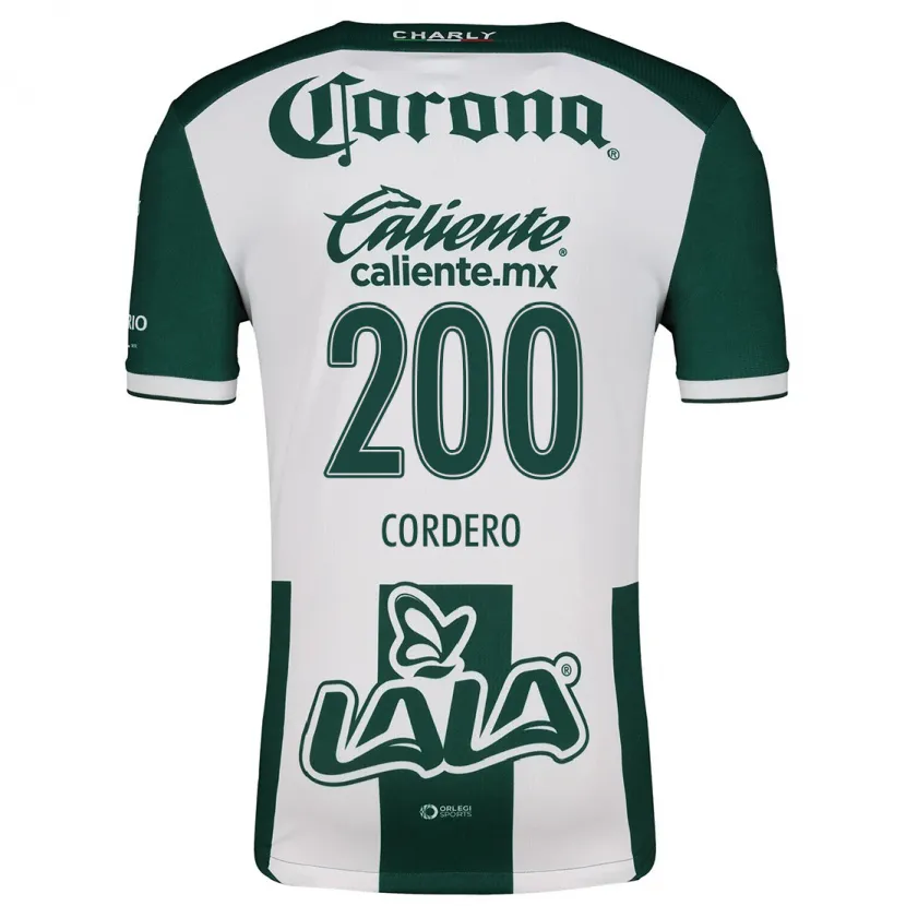 Danxen Børn Mario Cordero #200 Grøn Hvid Hjemmebane Spillertrøjer 2024/25 Trøje T-Shirt