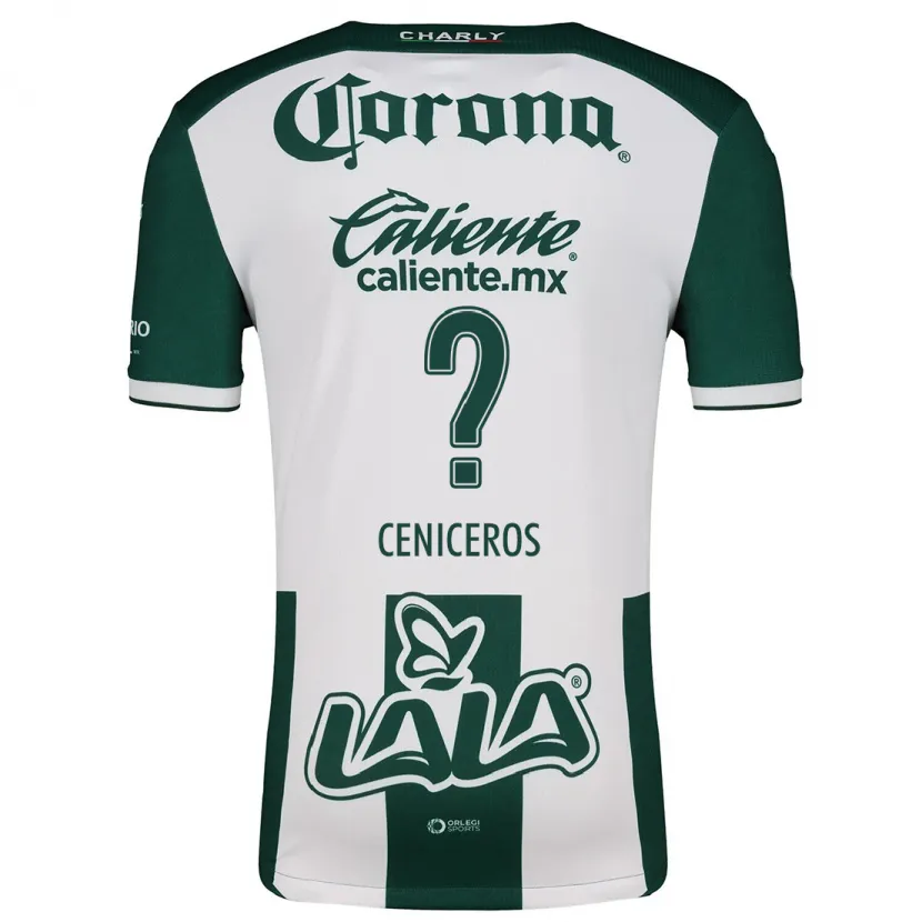 Danxen Børn Carlos Ceniceros #0 Grøn Hvid Hjemmebane Spillertrøjer 2024/25 Trøje T-Shirt