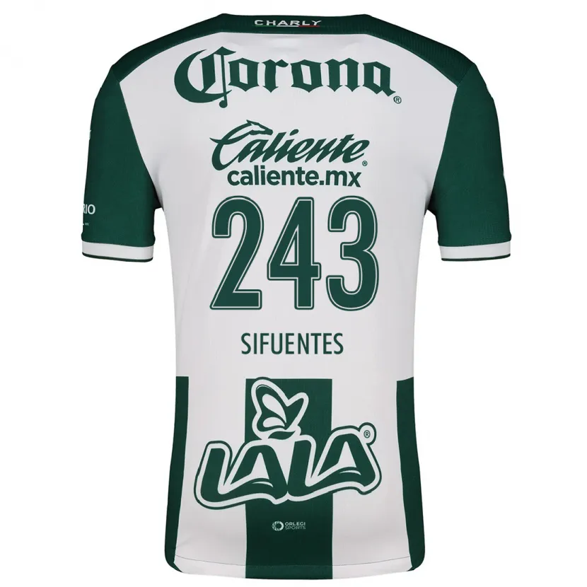 Danxen Børn José Sifuentes #243 Grøn Hvid Hjemmebane Spillertrøjer 2024/25 Trøje T-Shirt
