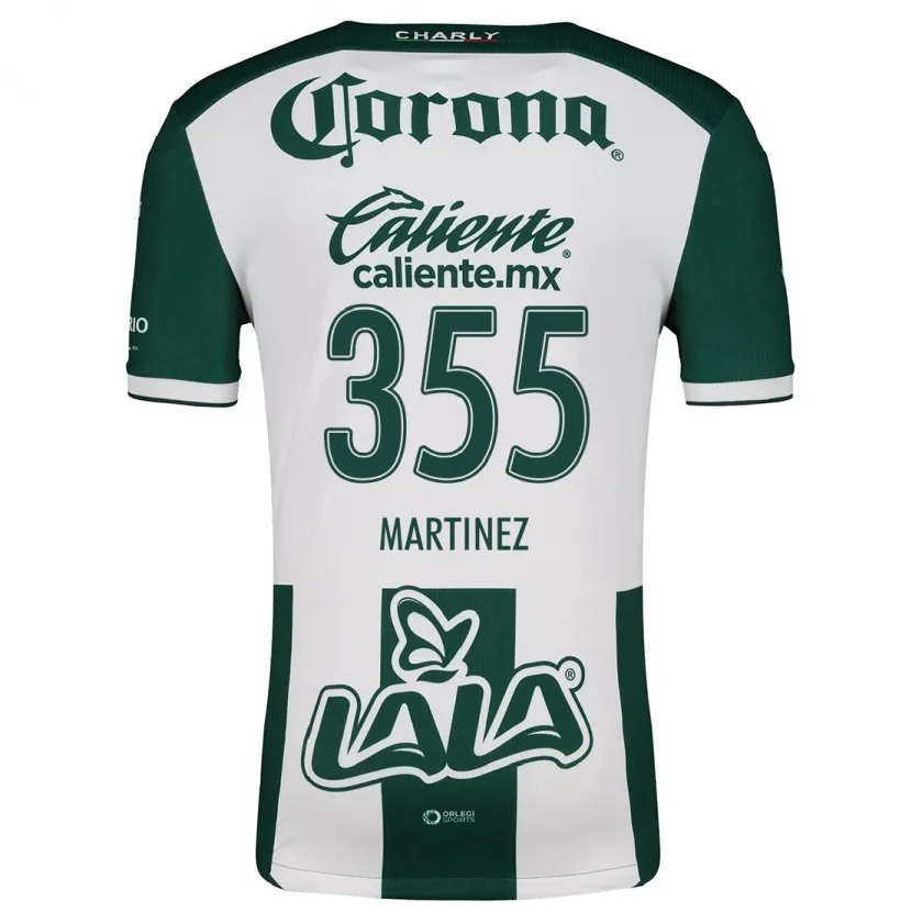 Danxen Børn Leonardo Martinez #355 Grøn Hvid Hjemmebane Spillertrøjer 2024/25 Trøje T-Shirt