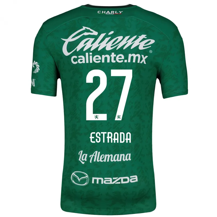 Danxen Børn Ángel Estrada #27 Grøn Hvid Hjemmebane Spillertrøjer 2024/25 Trøje T-Shirt