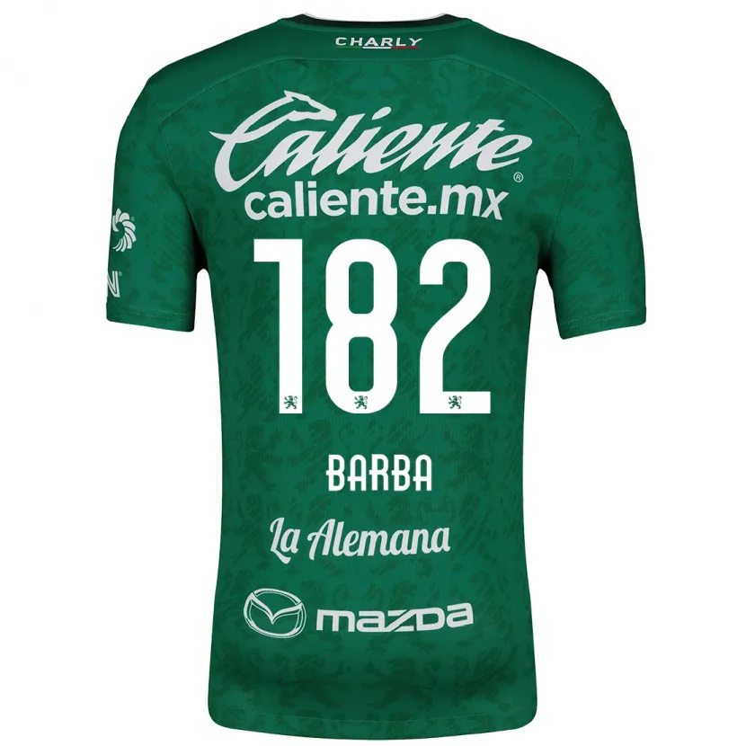Danxen Børn Austin Barba #182 Grøn Hvid Hjemmebane Spillertrøjer 2024/25 Trøje T-Shirt