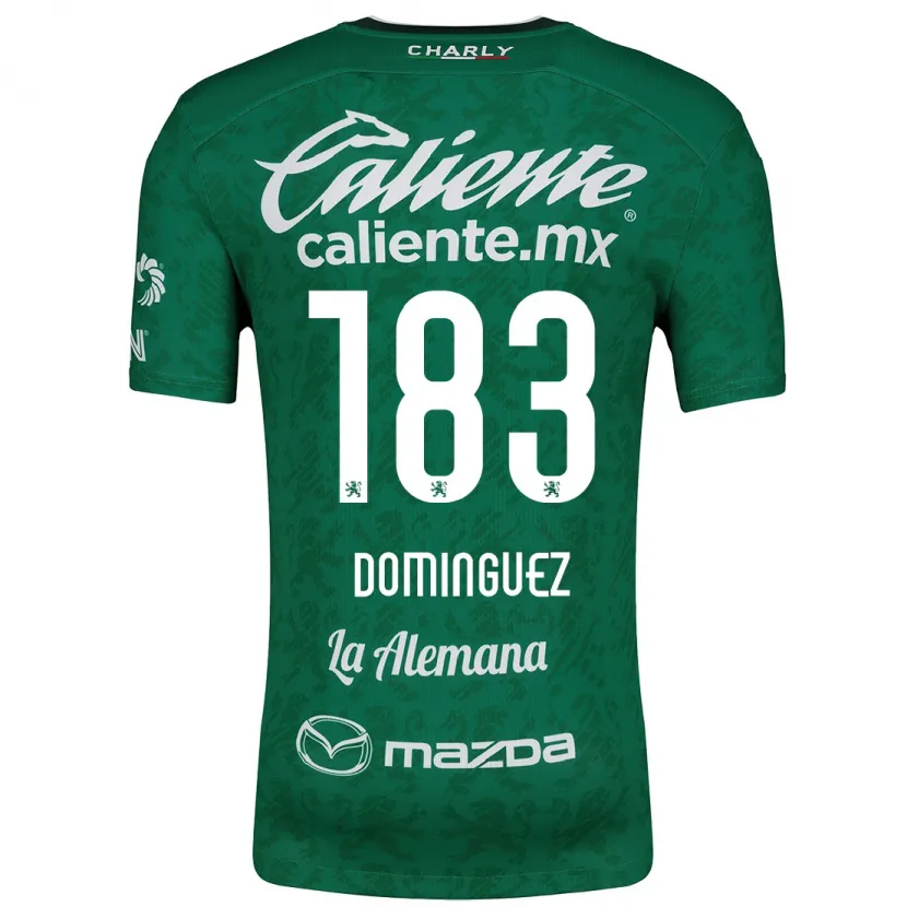 Danxen Børn Jesús Domínguez #183 Grøn Hvid Hjemmebane Spillertrøjer 2024/25 Trøje T-Shirt