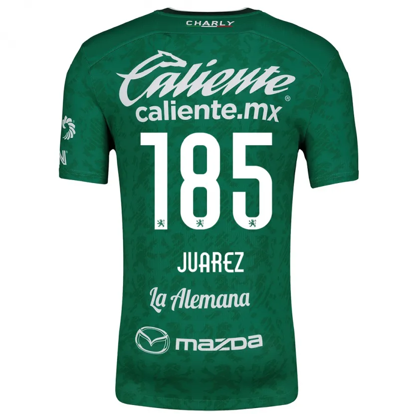 Danxen Børn Moisés Juárez #185 Grøn Hvid Hjemmebane Spillertrøjer 2024/25 Trøje T-Shirt