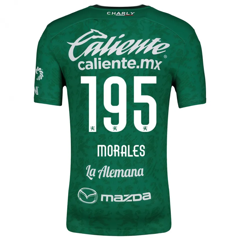 Danxen Børn Daniel Morales #195 Grøn Hvid Hjemmebane Spillertrøjer 2024/25 Trøje T-Shirt