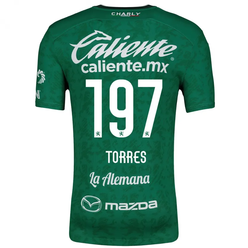 Danxen Børn Erick Torres #197 Grøn Hvid Hjemmebane Spillertrøjer 2024/25 Trøje T-Shirt