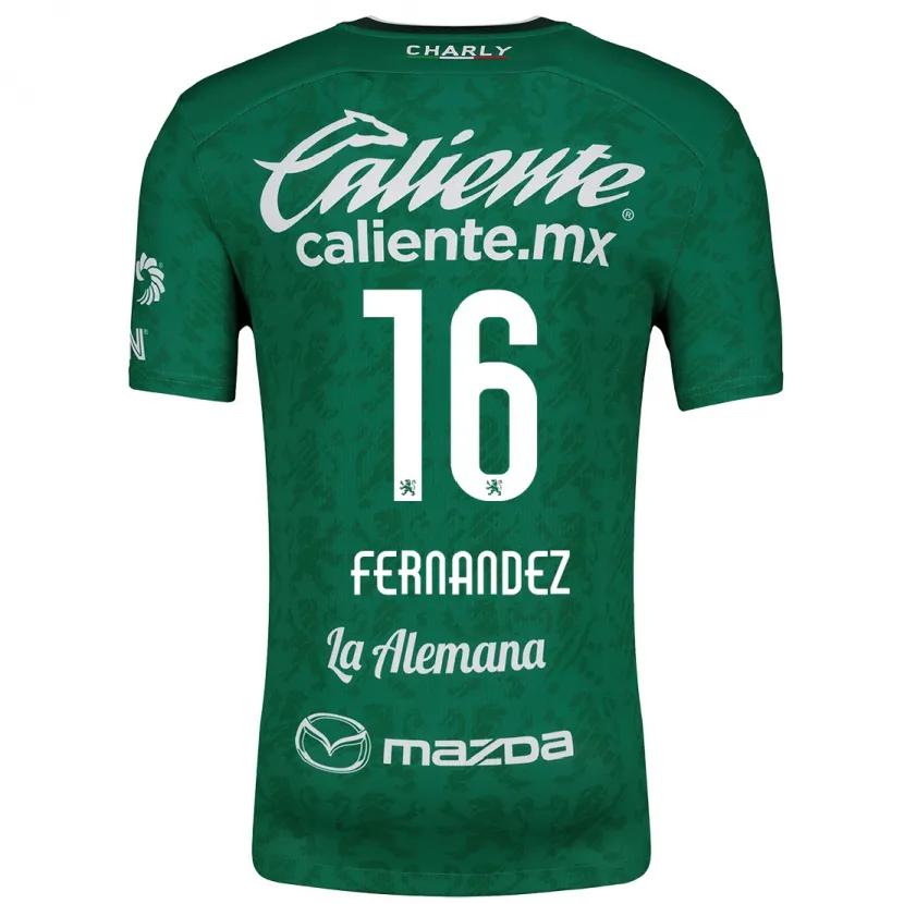 Danxen Børn Omar Fernández #16 Grøn Hvid Hjemmebane Spillertrøjer 2024/25 Trøje T-Shirt