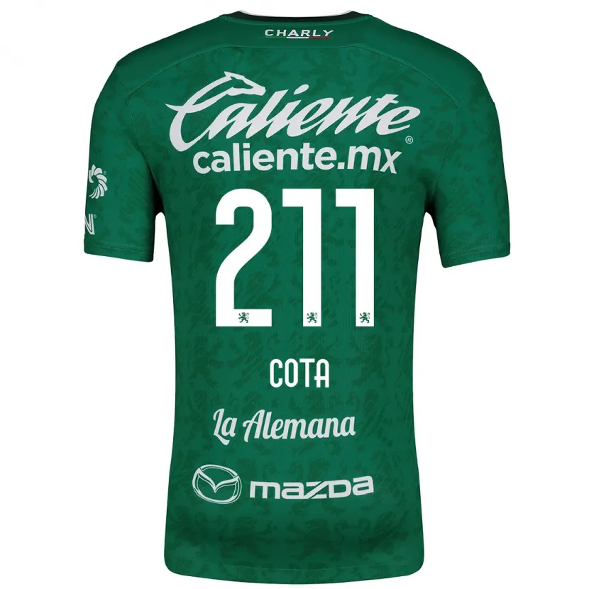 Danxen Børn Luis Cota #211 Grøn Hvid Hjemmebane Spillertrøjer 2024/25 Trøje T-Shirt