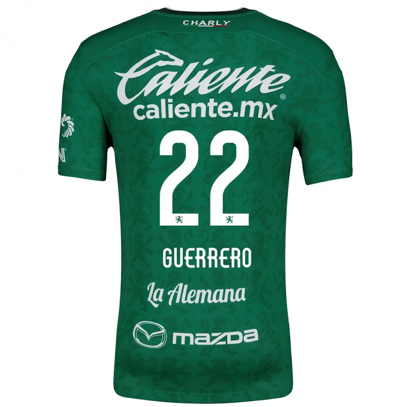 Danxen Børn África Guerrero #22 Grøn Hvid Hjemmebane Spillertrøjer 2024/25 Trøje T-Shirt