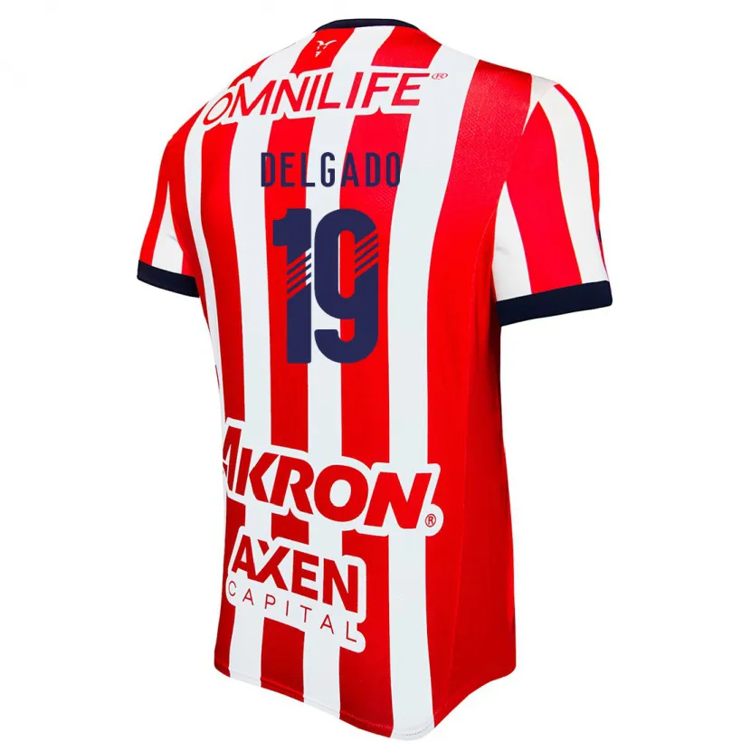 Danxen Børn Daniela Delgado #19 Rød Hvid Blå Hjemmebane Spillertrøjer 2024/25 Trøje T-Shirt