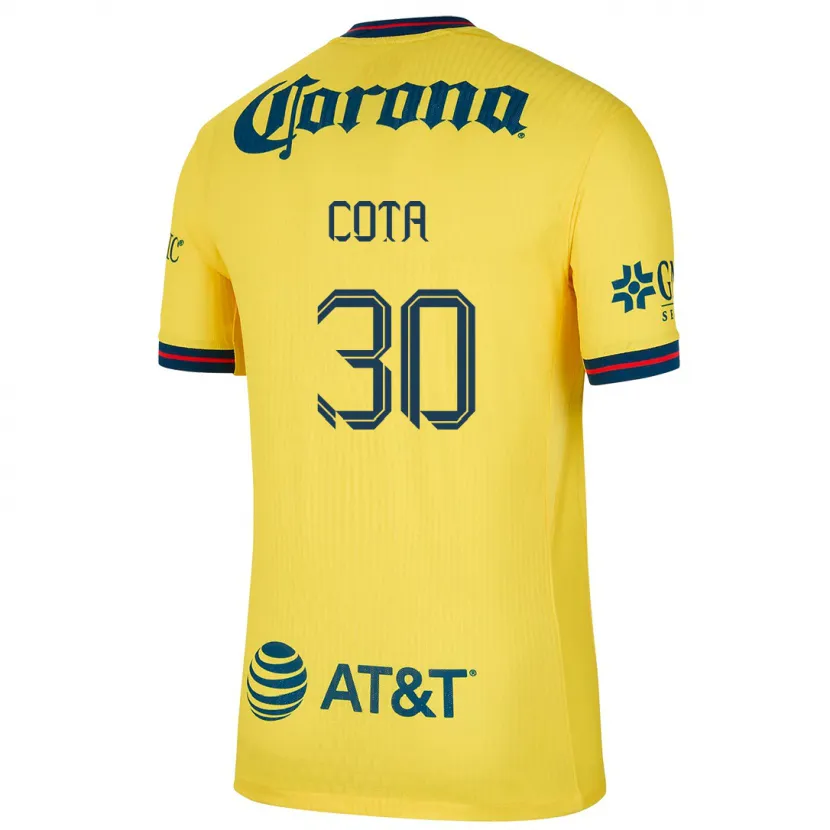 Danxen Børn Rodolfo Cota #30 Gul Blå Hjemmebane Spillertrøjer 2024/25 Trøje T-Shirt