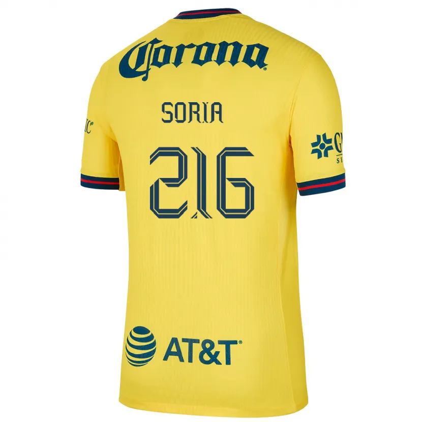 Danxen Børn Emiliano Soria #216 Gul Blå Hjemmebane Spillertrøjer 2024/25 Trøje T-Shirt