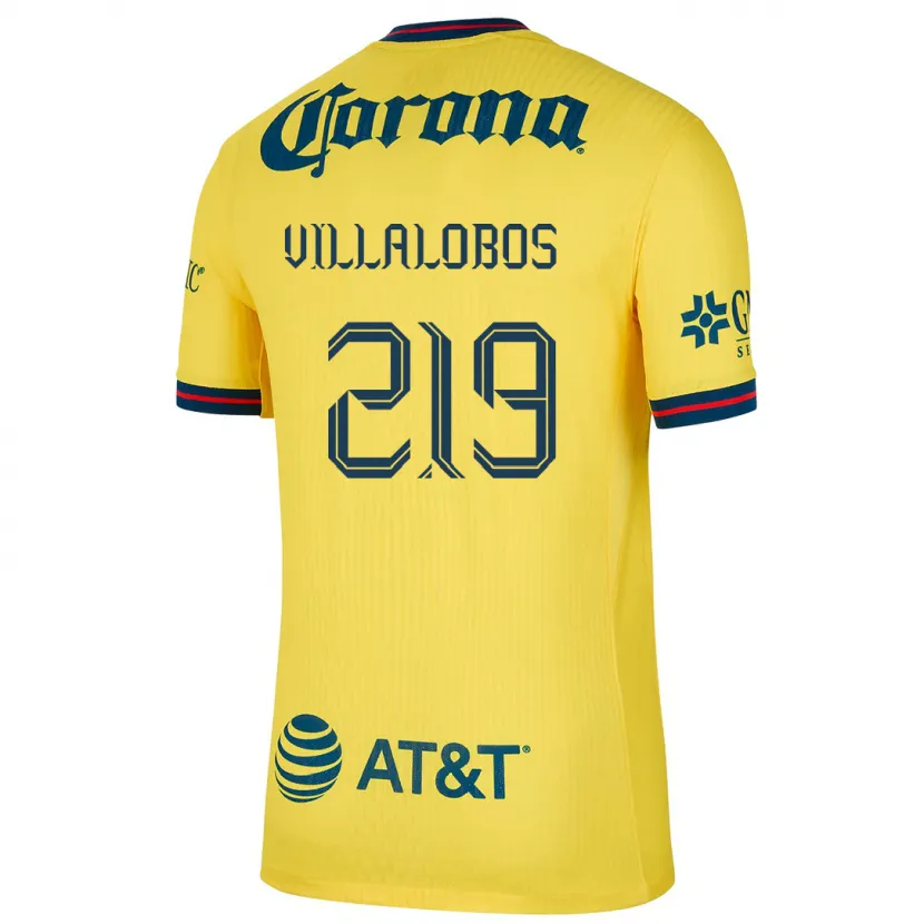 Danxen Børn Patricio Villalobos #219 Gul Blå Hjemmebane Spillertrøjer 2024/25 Trøje T-Shirt