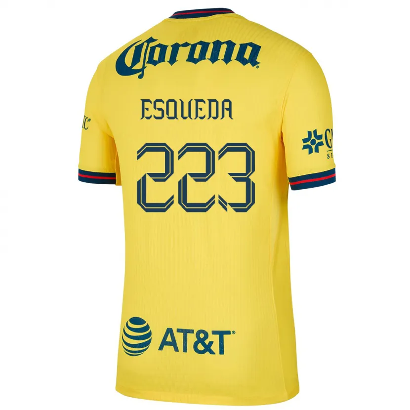 Danxen Børn Diego Esqueda #223 Gul Blå Hjemmebane Spillertrøjer 2024/25 Trøje T-Shirt