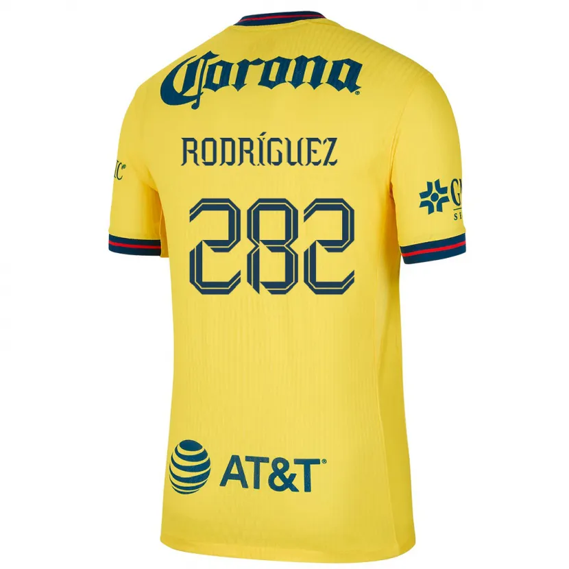 Danxen Børn Francisco Rodríguez #282 Gul Blå Hjemmebane Spillertrøjer 2024/25 Trøje T-Shirt